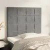 Image de vidaXL Têtes de lit 2 pcs Gris clair 100x5x78/88 cm Velours