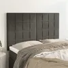 Image de vidaXL Têtes de lit 4 pcs Gris foncé 72x5x78/88 cm Velours