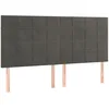 Image de vidaXL Vidaxl Têtes De Lit 4 Pcs Gris Foncé 80x5x78/88 Cm Velours