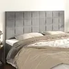 Image de vidaXL Têtes de lit 4 pcs Gris clair 90x5x78/88 cm Velours
