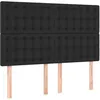 Image de vidaXL TÃªtes de lit 4 pcs Noir 72x5x78/88 cm Similicuir