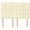 Image de vidaXL Têtes de lit 4 pcs Crème 72x5x78/88 cm Similicuir