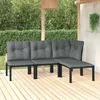 Image de vidaXL TÃªtes de lit 4 pcs Noir 80x5x78/88 cm Similicuir