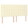 Image de vidaXL Têtes de lit 4 pcs Crème 80x5x78/88 cm Similicuir