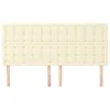 Image de vidaXL Têtes de lit 4 pcs Crème 100x5x78/88 cm Similicuir