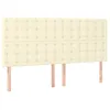 Image de vidaXL TÃªtes de lit 4 pcs CrÃ¨me 100x5x78/88 cm Similicuir