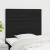 Image de vidaXL Têtes de lit 2 pcs Noir 80x5x78/88 cm Tissu