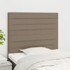 Image de vidaXL Têtes de lit 2 pcs Taupe 80x5x78/88 cm Tissu