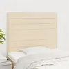 Image de vidaXL Têtes de lit 2 pcs Crème 90x5x78/88 cm Tissu