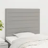 Image de vidaXL Têtes de lit 2 pcs Gris clair 100x5x78/88 cm Tissu