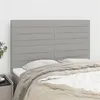 Image de vidaXL Têtes de lit 4 pcs Gris clair 72x5x78/88 cm Tissu