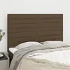 Image de vidaXL Têtes de lit 4 pcs Marron foncé 72x5x78/88 cm Tissu
