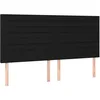 Image de vidaXL TÃªtes de lit 4 pcs Noir 80x5x78/88 cm Tissu