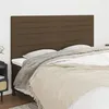 Image de vidaXL Têtes de lit 4 pcs Marron Foncé 80x5x78/88 cm Tissu