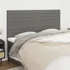 Image de vidaXL Têtes de lit 4 pcs Gris foncé 100x5x78/88 cm Tissu