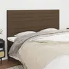 Image de vidaXL Têtes de lit 4 pcs Marron foncé 100x5x78/88 cm Tissu