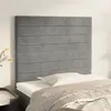 Image de vidaXL Têtes de lit 2 pcs Gris clair 80x5x78/88 cm Velours