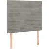 Image de vidaXL Vidaxl Têtes De Lit 2 Pcs Gris Clair 100x5x78/88 Cm Velours