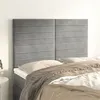 Image de vidaXL Têtes de lit 4 pcs Gris clair 72x5x78/88 cm Velours