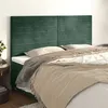 Image de vidaXL Têtes de lit 4 pcs Vert foncé 100x5x78/88 cm Velours