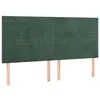 Image de vidaXL TÃªtes de lit 4 pcs Vert foncÃ© 100x5x78/88 cm Velours