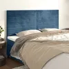 Image de vidaXL Têtes de lit 4 pcs Bleu foncé 100x5x78/88 cm Velours