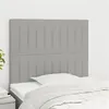 Image de vidaXL Têtes de lit 2 pcs Gris clair 100x5x78/88 cm Tissu