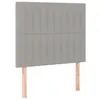 Image de vidaXL TÃªtes de lit 2 pcs Gris clair 100x5x78/88 cm Tissu