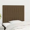 Image de vidaXL Têtes de lit 2 pcs Marron Foncé 100x5x78/88 cm Tissu