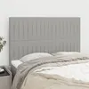 Image de vidaXL Têtes de lit 4 pcs Gris clair 72x5x78/88 cm Tissu
