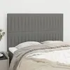 Image de vidaXL Têtes de lit 4 pcs Gris foncé 72x5x78/88 cm Tissu