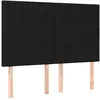 Image de vidaXL TÃªtes de lit 4 pcs Noir 72x5x78/88 cm Tissu
