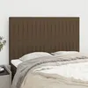 Image de vidaXL Têtes de lit 4 pcs Marron foncé 72x5x78/88 cm Tissu