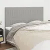 Image de vidaXL Têtes de lit 4 pcs Gris clair 80x5x78/88 cm Tissu