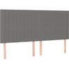 Image de vidaXL Vidaxl Têtes De Lit 4 Pcs Gris Foncé 80x5x78/88 Cm Tissu