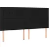Image de vidaXL TÃªtes de lit 4 pcs Noir 100x5x78/88 cm Tissu