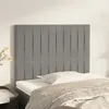Image de vidaXL Têtes de lit 2 pcs Gris clair 80x5x78/88 cm Velours