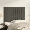 Image de vidaXL Têtes de lit 2 pcs Gris foncé 80x5x78/88 cm Velours