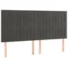 Image de vidaXL TÃªtes de lit 4 pcs Gris foncÃ© 90x5x78/88 cm Velours