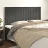 Image de vidaXL Têtes de lit 4 pcs Gris foncé 100x5x78/88 cm Velours