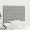 Image de vidaXL Têtes de lit 2 pcs Gris clair 90x7x78/88 cm Tissu