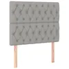 Image de vidaXL TÃªtes de lit 2 pcs Gris clair 90x7x78/88 cm Tissu