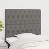 Image de vidaXL Têtes de lit 2 pcs Gris foncé 90x7x78/88 cm Tissu