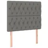 Image de vidaXL TÃªtes de lit 2 pcs Gris foncÃ© 90x7x78/88 cm Tissu