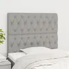 Image de vidaXL Têtes de lit 2 pcs Gris clair 100x7x78/88 cm Tissu