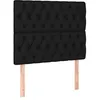 Image de vidaXL TÃªtes de lit 2 pcs Noir 100x7x78/88 cm Tissu