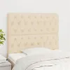 Image de vidaXL Têtes de lit 2 pcs Crème 100x7x78/88 cm Tissu
