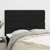 Image de vidaXL Têtes de lit 4 pcs Noir 80x7x78/88 cm Tissu
