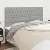 Image de vidaXL Têtes de lit 4 pcs Gris clair 90x7x78/88 cm Tissu