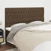 Image de vidaXL Têtes de lit 4 pcs Marron Foncé 90x7x78/88 cm Tissu